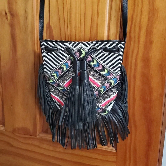 Rebecca Minkoff Multicolor Fringe Crossbody Bag - Picture 1 of 5